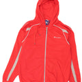 CHAMPION Mens Zip Hoodie Sweater Large Red Cotton
