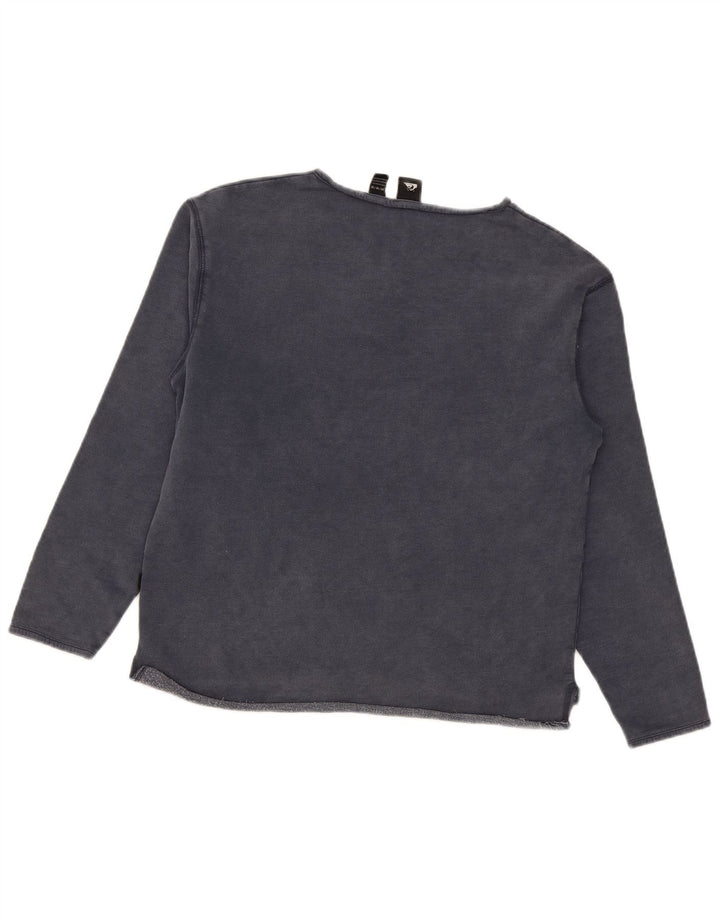 Quiksilver Dame Sweatshirt Jumper UK 14 Medium Navyblå Bomuld