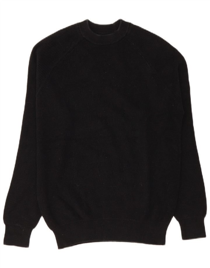 Zara Herre sweater med rund hals, lille sort