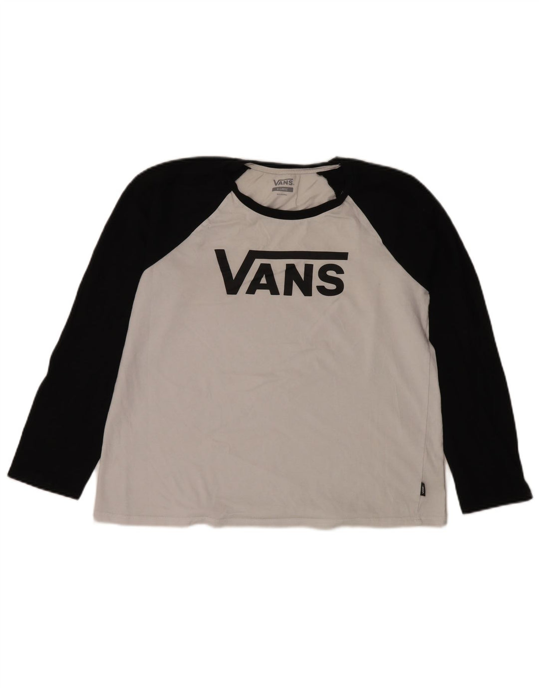 Vans Dame Grafisk Top Langærmet UK 18 XL Hvid Colourblock