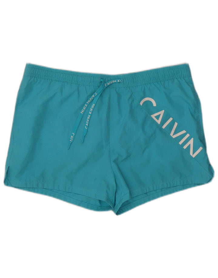 Calvin Klein Herre grafiske badeshorts Large Blue Beach
