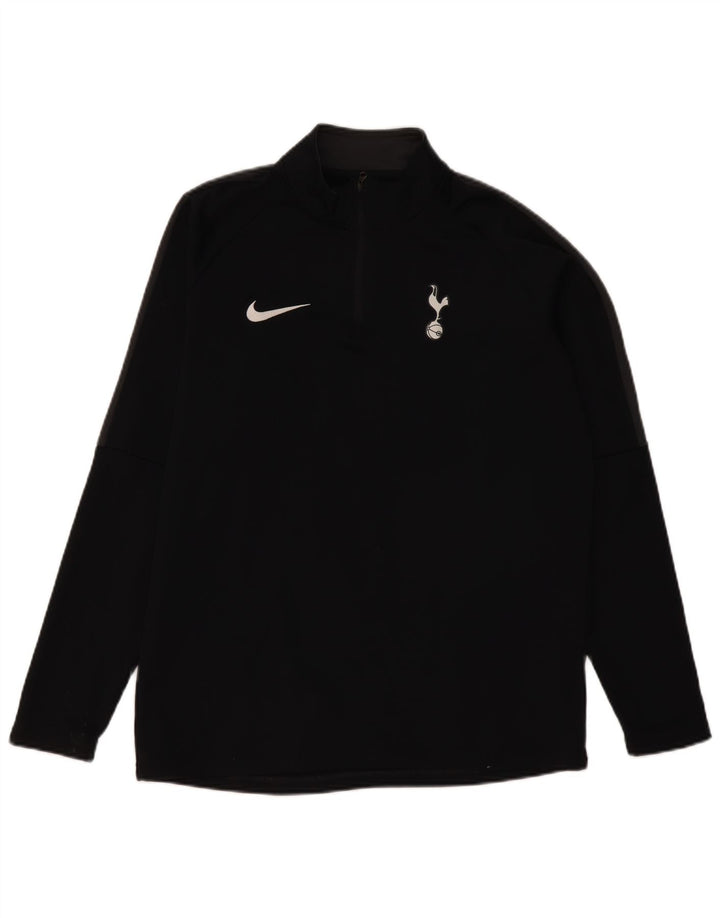 Nike Herre Tottenham Hotspur Pullover med lynlås-hals Træningsdragt Top Stor Sort