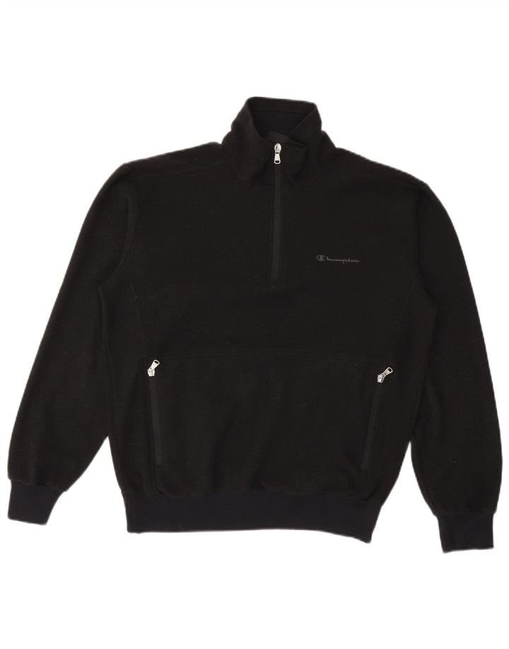 Champion Dame Fleece Jumper med lynlås i UK 14 Medium Sort Polyester