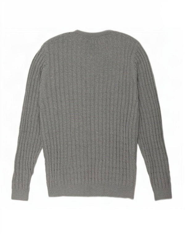 Jack Wills Herre Crew Neck Jumper Sweater Stor Grå Bomuld