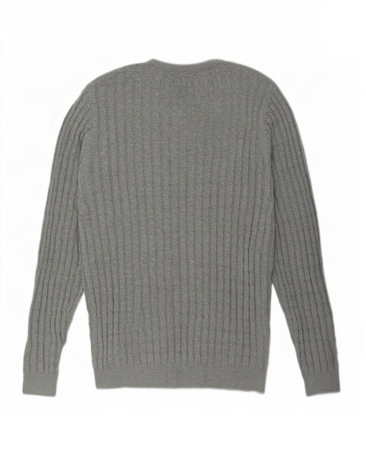 Jack Wills Herre Crew Neck Jumper Sweater Stor Grå Bomuld