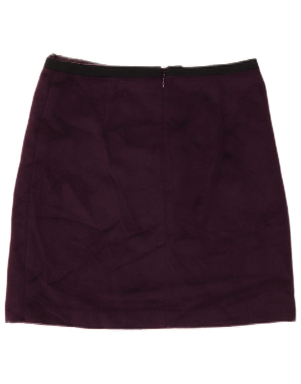 MARKS & SPENCER Mininederdel til kvinder UK 10 Small W28 Purple Polyester