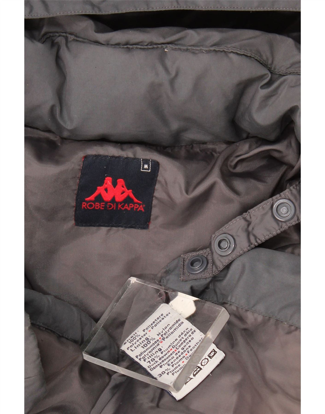 Kappa Herre hættepolstret jakke UK 38 Medium Grey Polyester