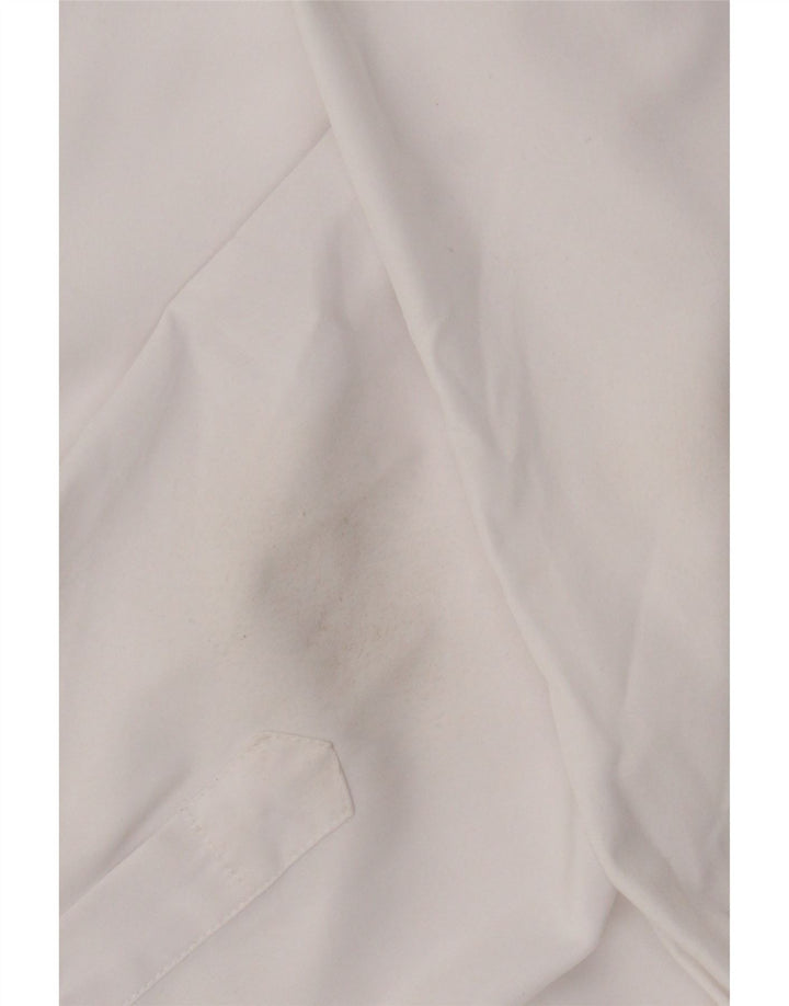 Nautica Herre Slim Fit Skjorte Størrelse 17 1/2 XL Hvid Polyester