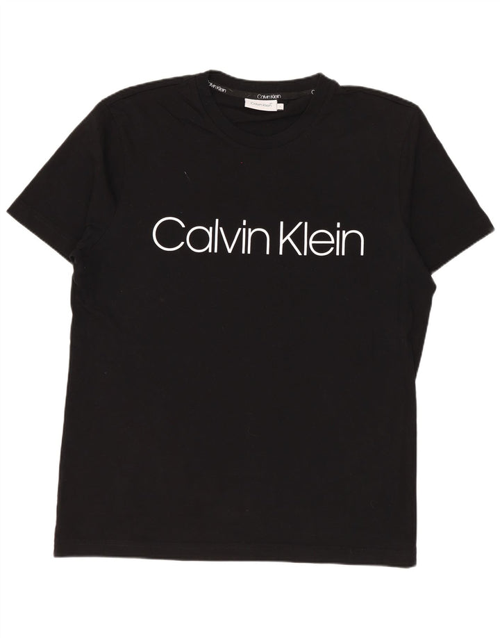 CALVIN KLEIN Herre Grafisk T-Shirt Top Stor Sort