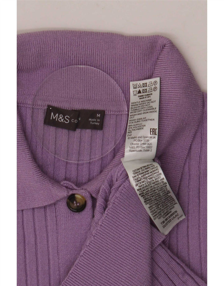 Marks & Spencer Kortærmet cardigantrøje til kvinder UK 14 Medium Lilla