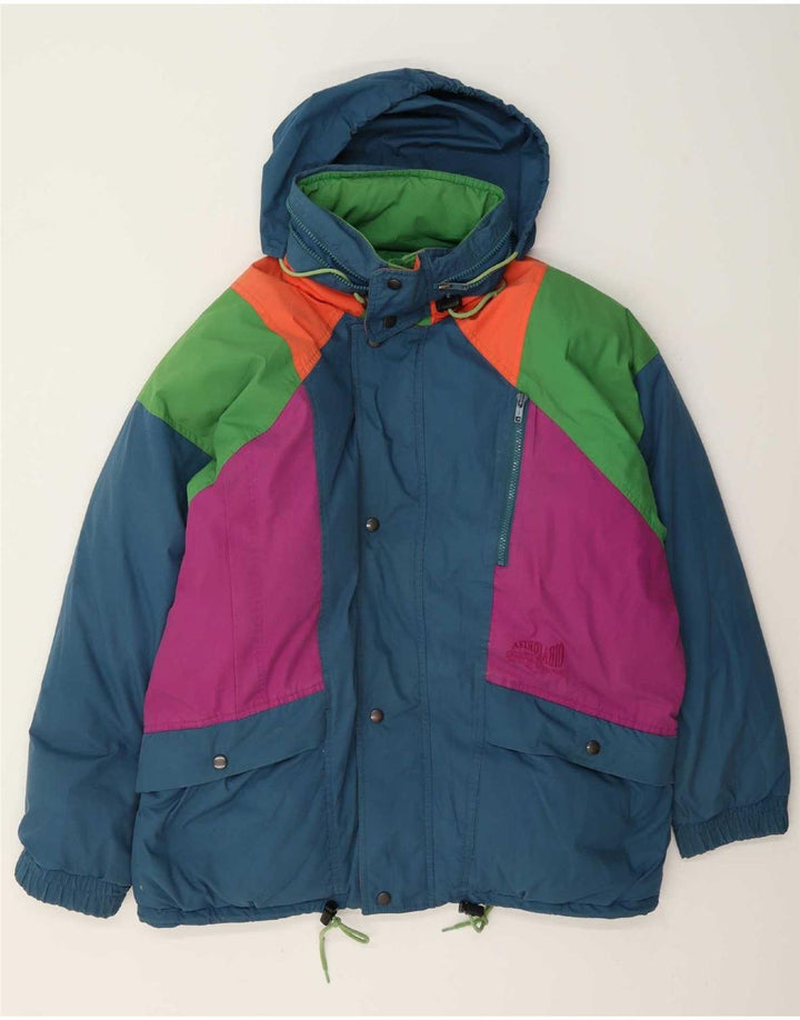 Astrolabio Herre hættepolstret jakke UK 38 Medium Green Colourblock