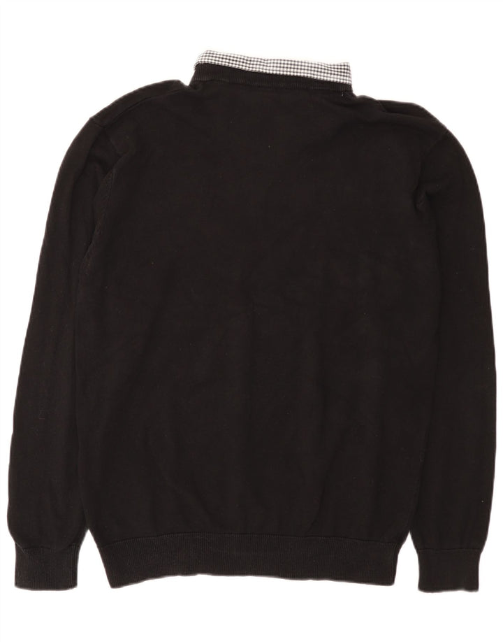 Pierre Cardin Herre V-hals sweater Stor sort bomuld