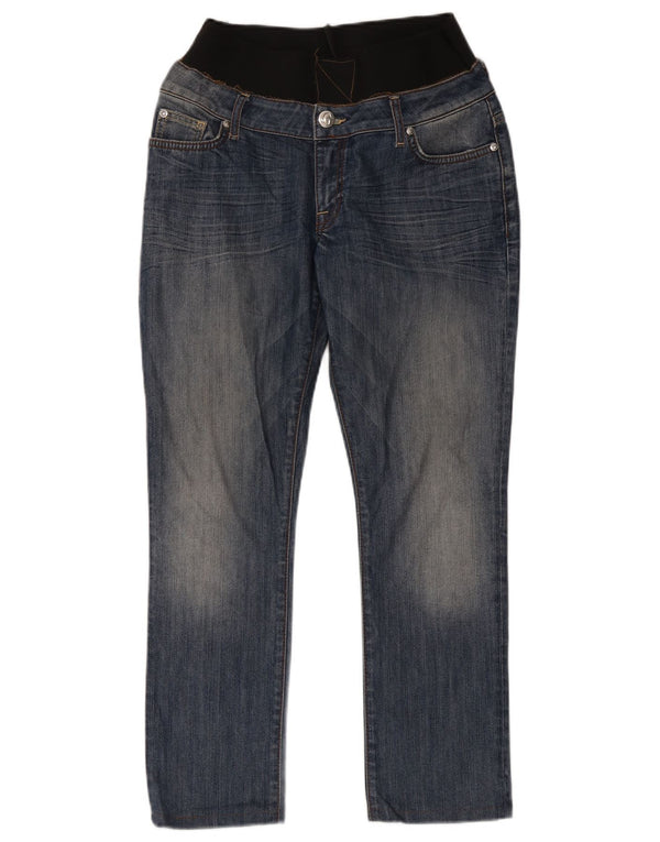 Guess Womens Straight Jeans W24 L28 Blue Colourblock