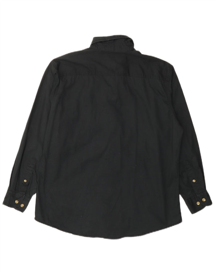 LEE Oversized skjorte til kvinder UK 14 Medium Sort bomuld
