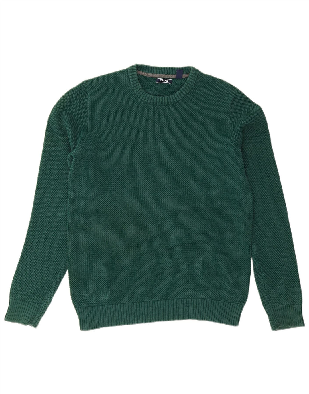 Izod Herre Crew Neck Jumper Sweater Medium Green Bomuld
