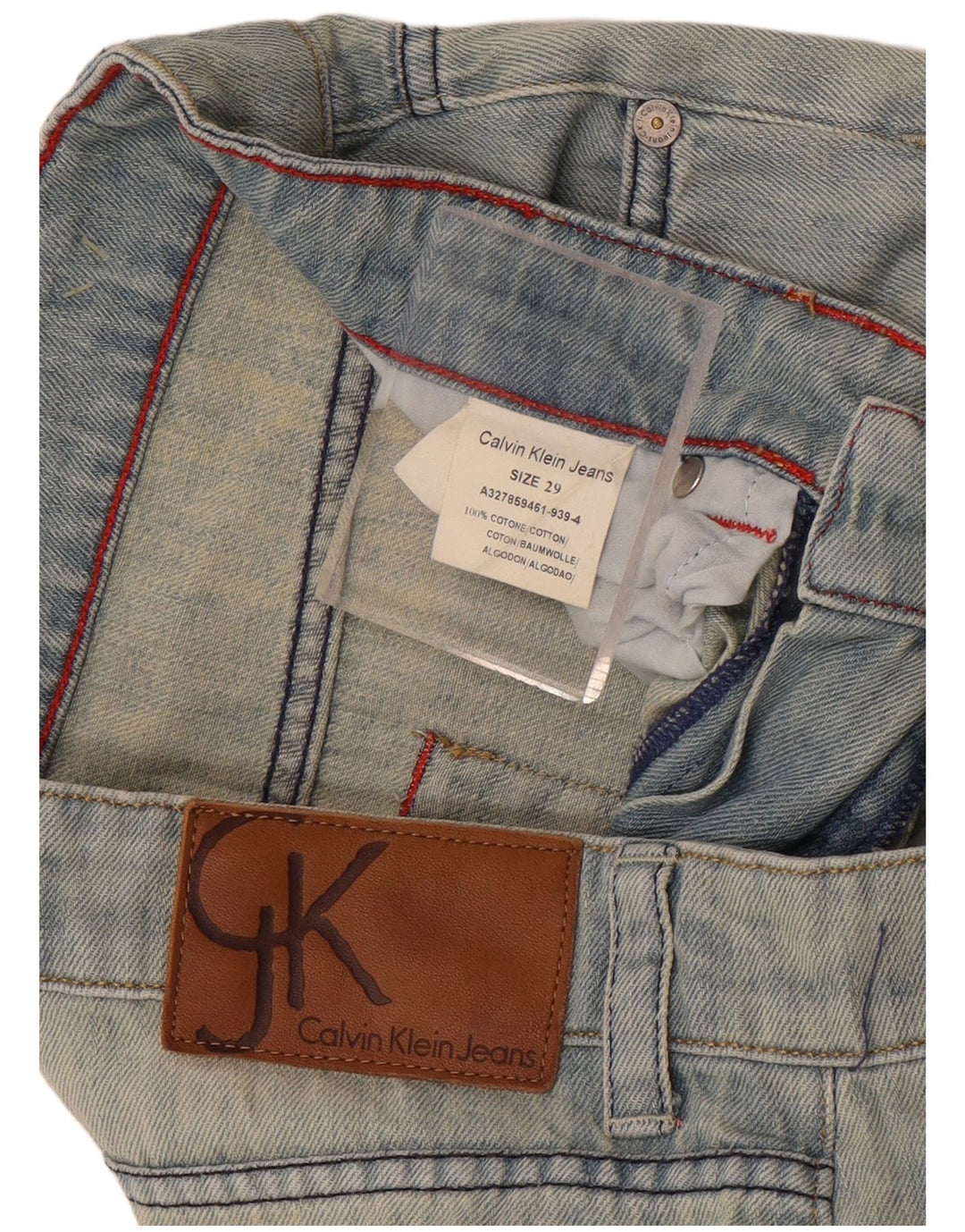 Calvin Klein Dame Straight Jeans W29 L32 Blå Bomuld