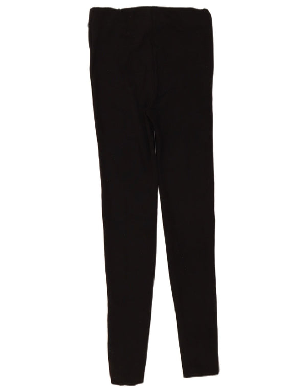 Zara Womens Leggings UK 12 Medium Black Polyester
