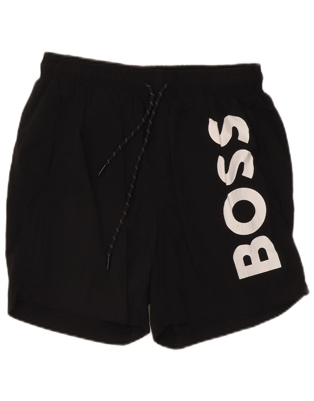 Hugo Boss Herre grafiske badeshorts Små sorte polyamid