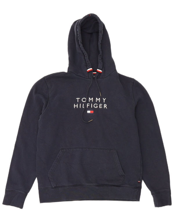 Tommy Hilfiger Grafisk hættetrøje til mænd, lille marineblå bomuld