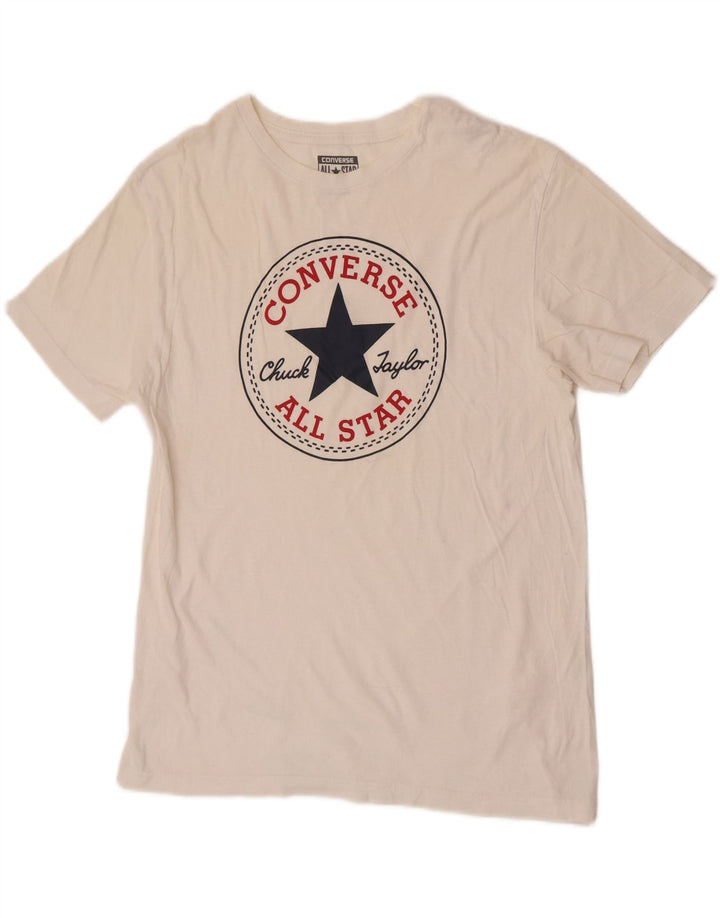Converse grafisk t-shirt til mænd, lille off white bomuld