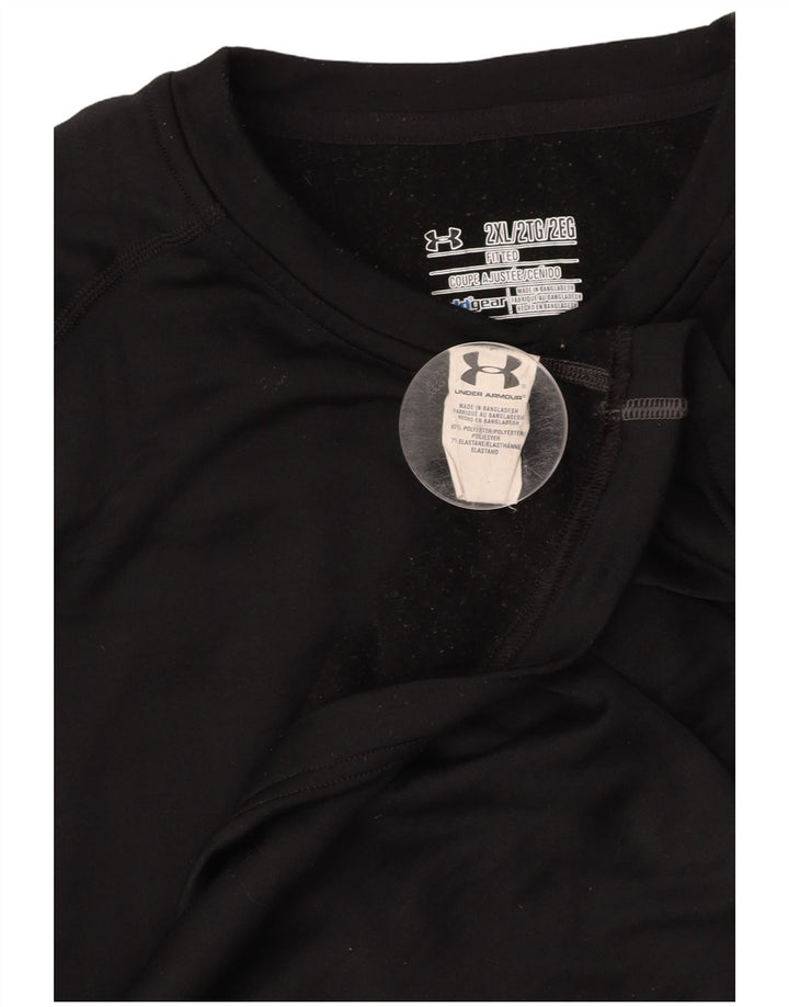 UNDER ARMOUR Herre Cold Gear Top Langærmet 2XL Sort Polyester