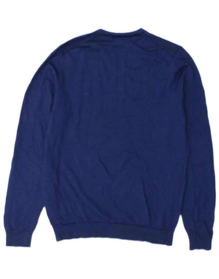 Marks & Spencer Herre V-hals sweater Medium Marineblå Uld