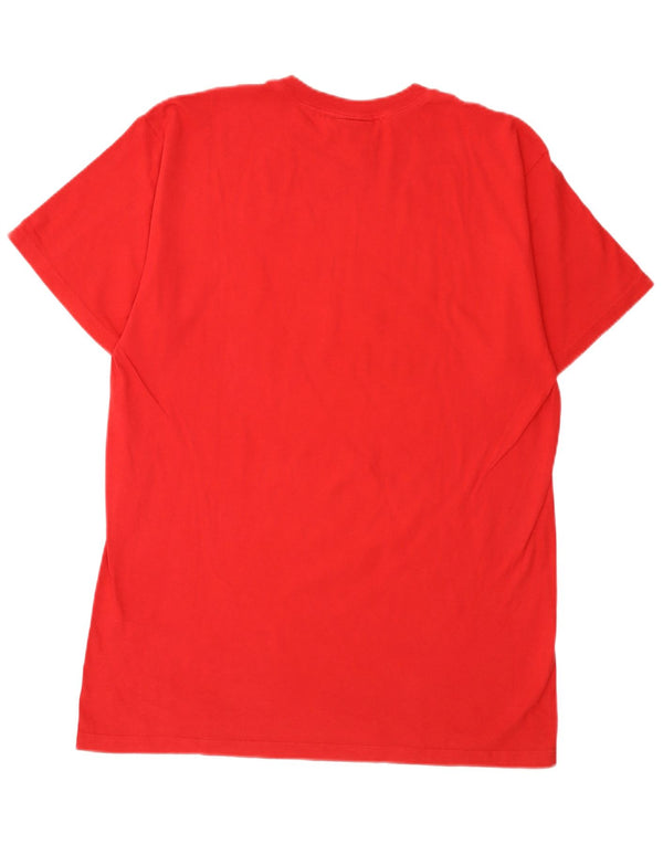 Tommy Hilfiger Herre grafisk T-shirt Top Medium Rød Bomuld