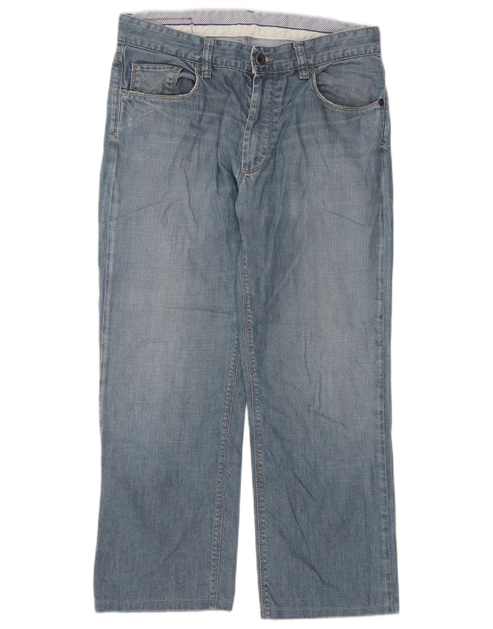 Massimo Dutti Dame Straight Jeans W34 L26 Blå