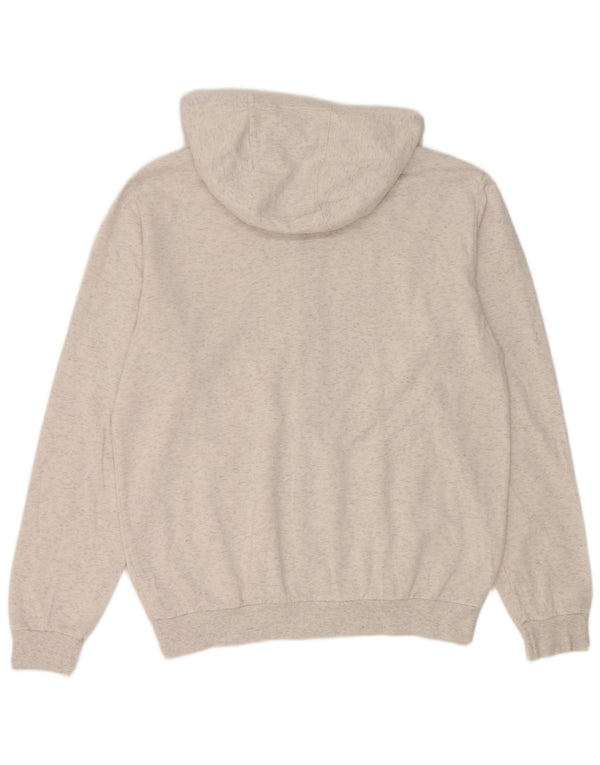 Adidas Herre grafisk hættetrøje med lynlås Medium Off White Flecked