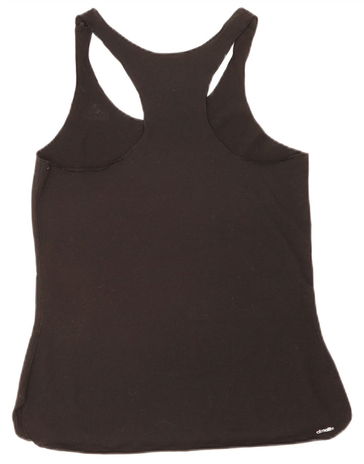 Adidas Dame Grafisk Vest Top UK 8/10 Small Black Polyester