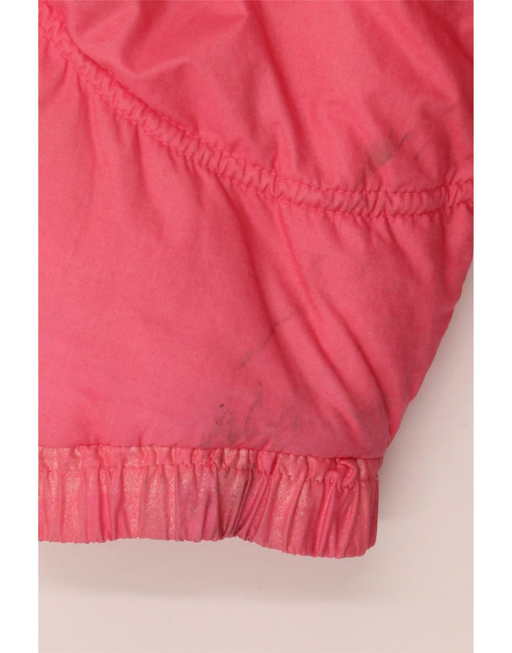 Vintage Dame Oversized Polstret Frakke UK 8 Small Pink Bomuld