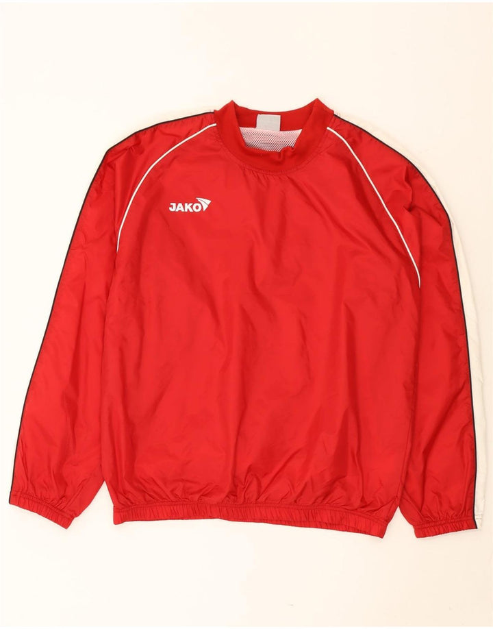Jako Herre Pullover Træningsdragt Topjakke Stor Rød Colourblock Nylon