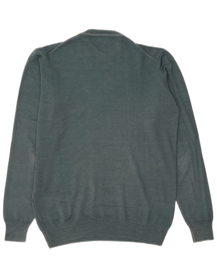 Liu Jo Herre Jumper Sweater med rund hals Stor grøn Merinould