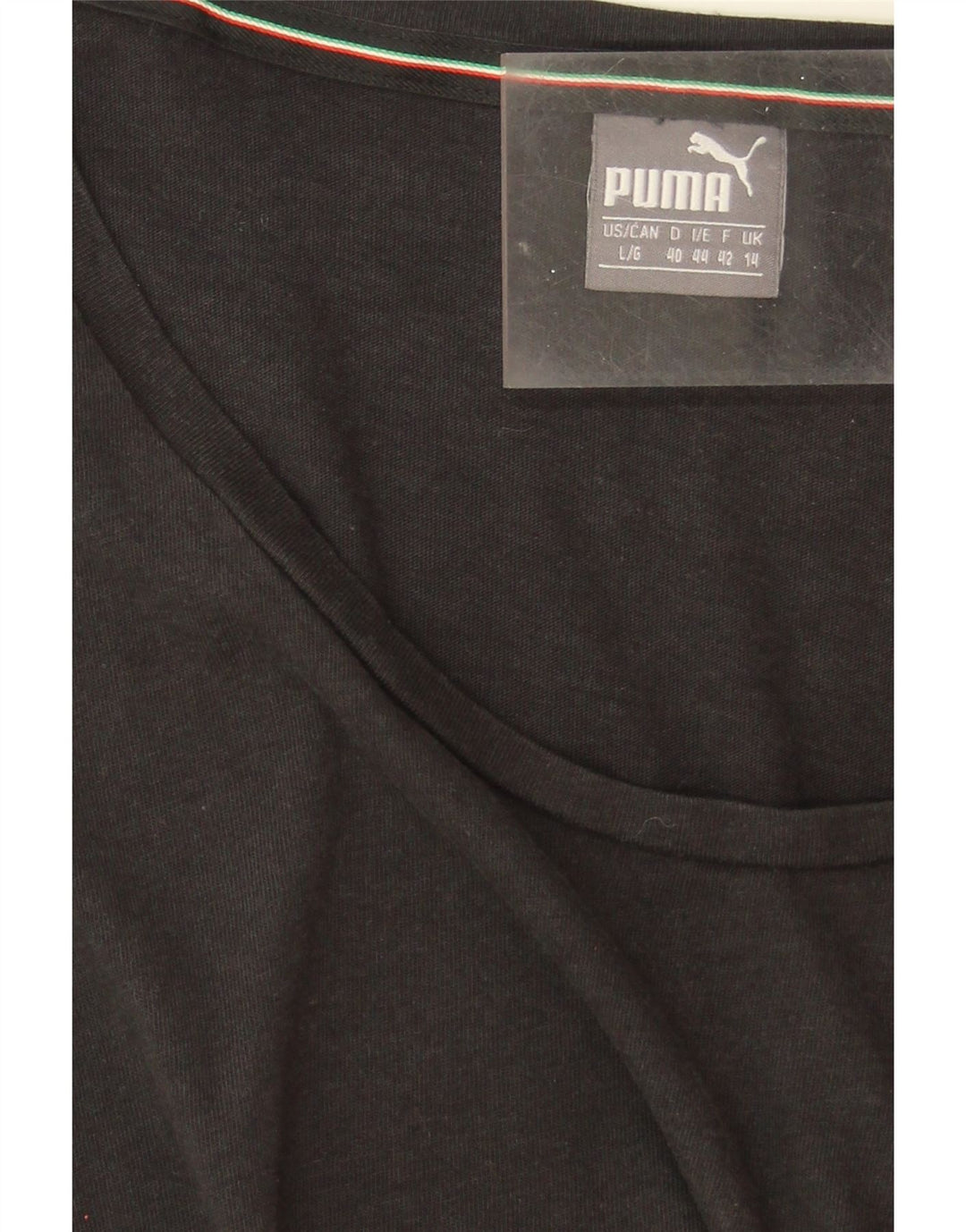 PUMA Womens T-Shirt Top UK 14 Large Black Vintage Puma and Second-Hand Puma from Messina Hembry 