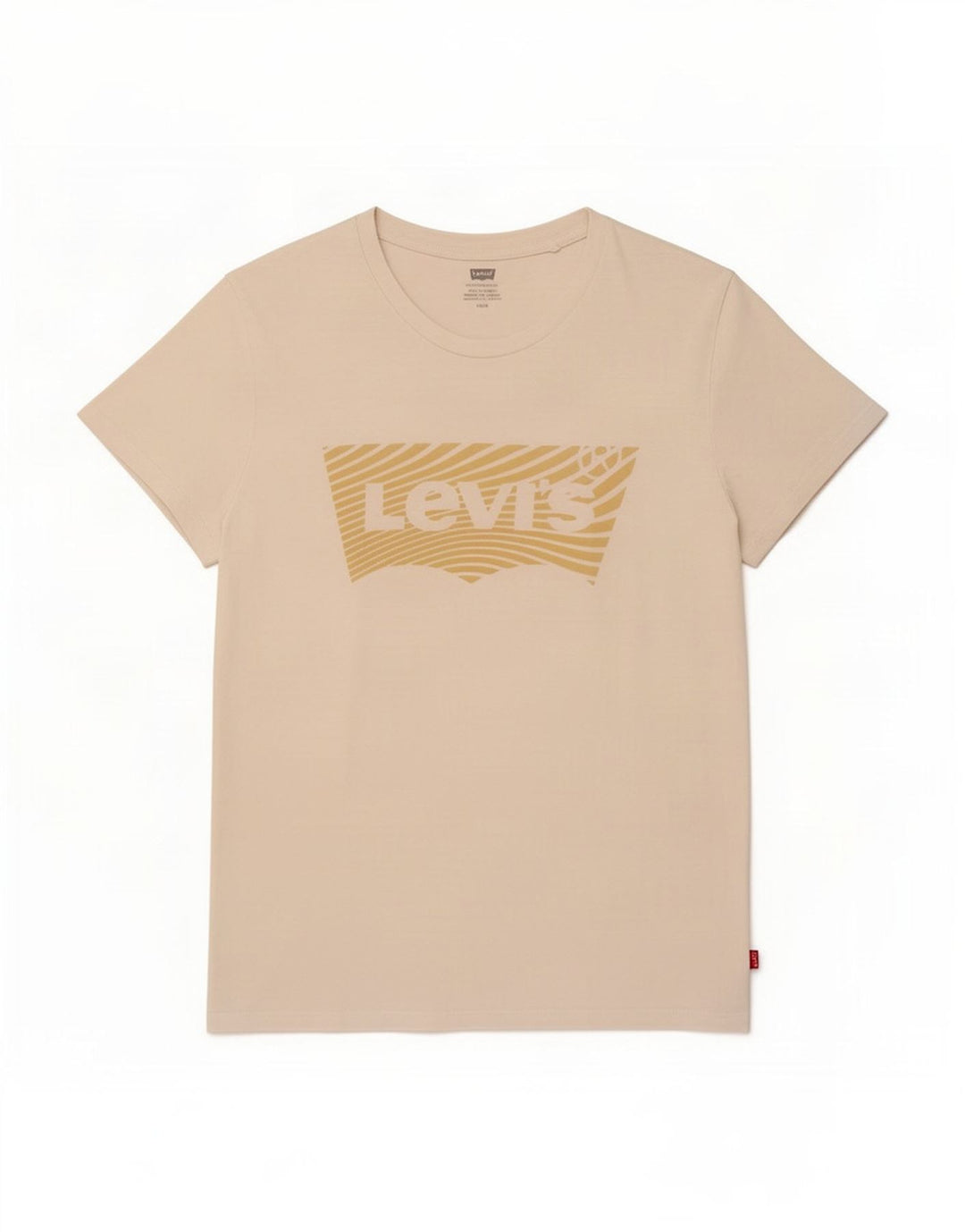 Levi's Dame Grafisk T-Shirt Top UK 14 Stor Hvid