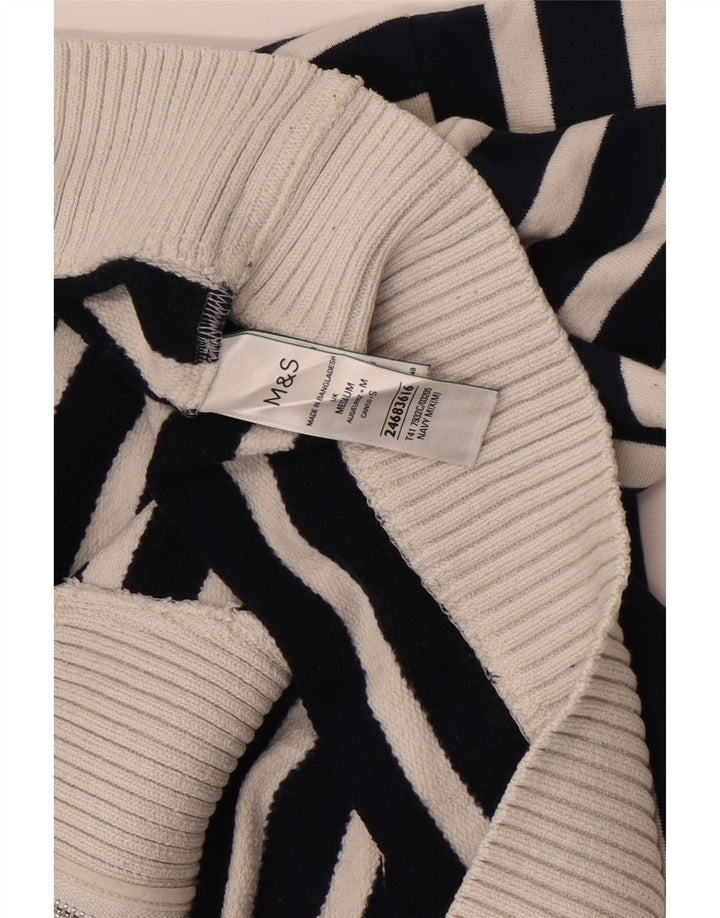 Marks & Spencer Dame sweater med lynlås i halsen UK 14 Medium Navy Blue