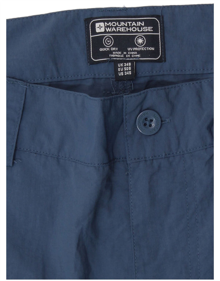 Mountain Warehouse Herre Straight Cargo Bukser W34 L29 Navy Blue Nylon