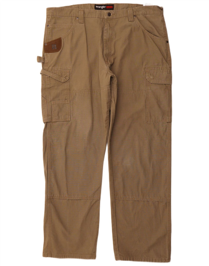 WRANGLER Straight Cargo Bukser til mænd W40 L32 Beige Bomuld
