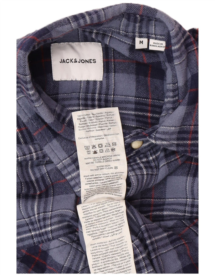 Jack & Jones Herre flannelskjorte Medium marineblå ternet bomuld
