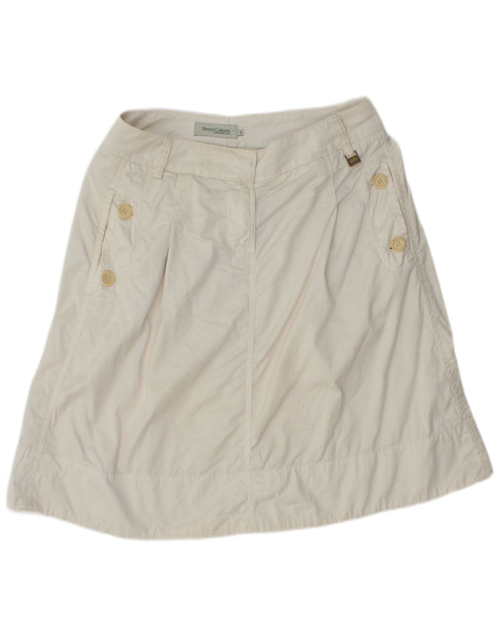 HENRY COTTONS A-line nederdel til kvinder IT 44 Medium W30 Hvid bomuld