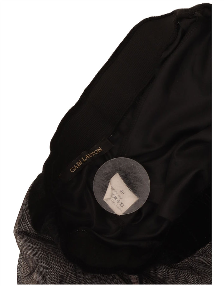 GABI LAUTON Dame Flared Nederdel EU 40 Medium W28 Sort Polyester