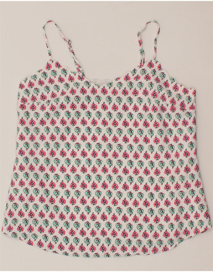J. CREW Womens Cami Top US 2 XS White Floral Polyester Vintage J. Crew and Second-Hand J. Crew from Messina Hembry 