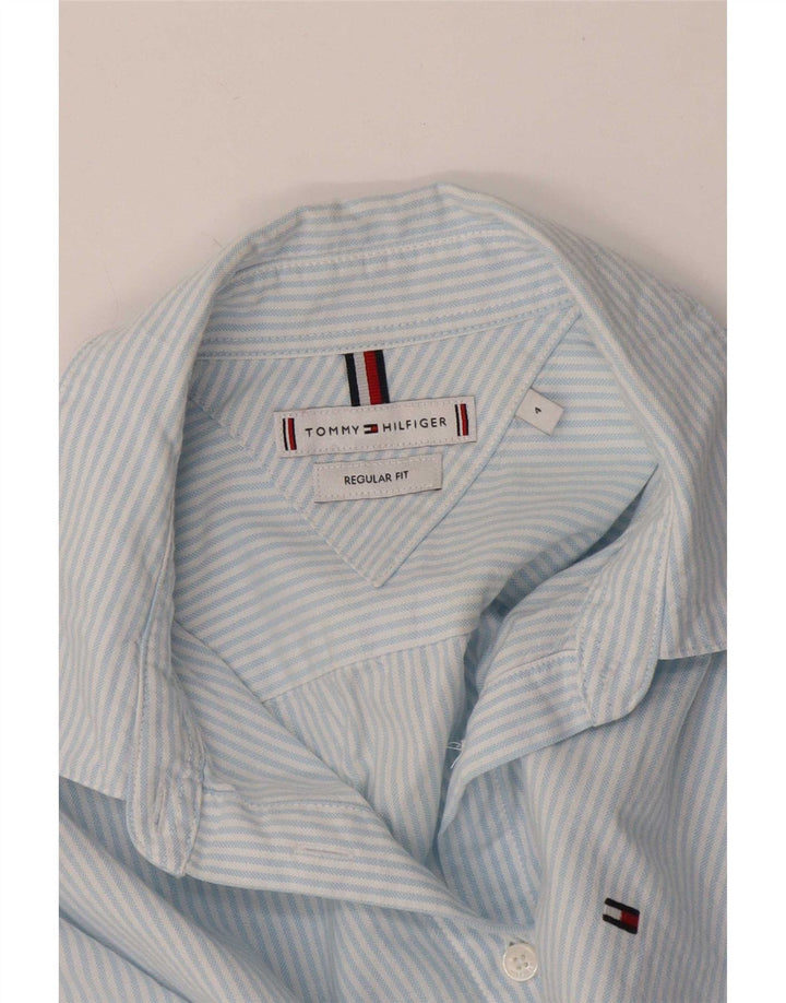 Tommy Hilfiger Womens Regular Fit skjorte US 4 Small Blue Pinstripe