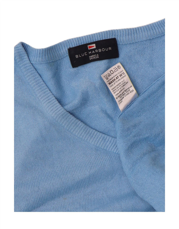 Marks & Spencer Herre Blue Harbor V-hals sweater Stor akryl