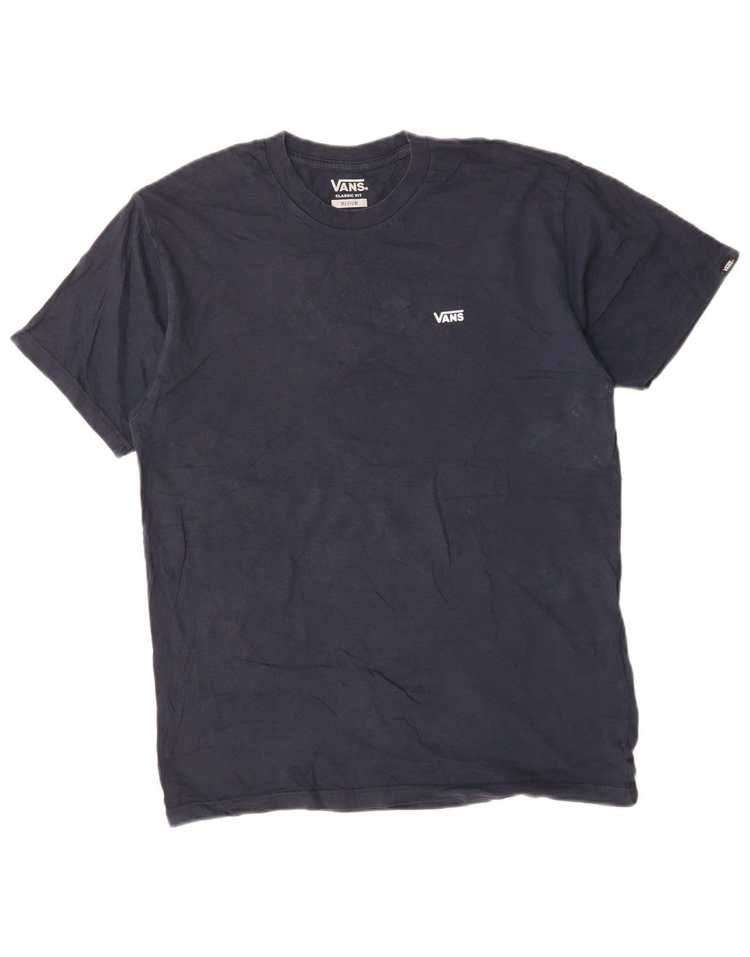 VANS Herre Classic Fit T-Shirt Top Medium Marineblå Bomuld