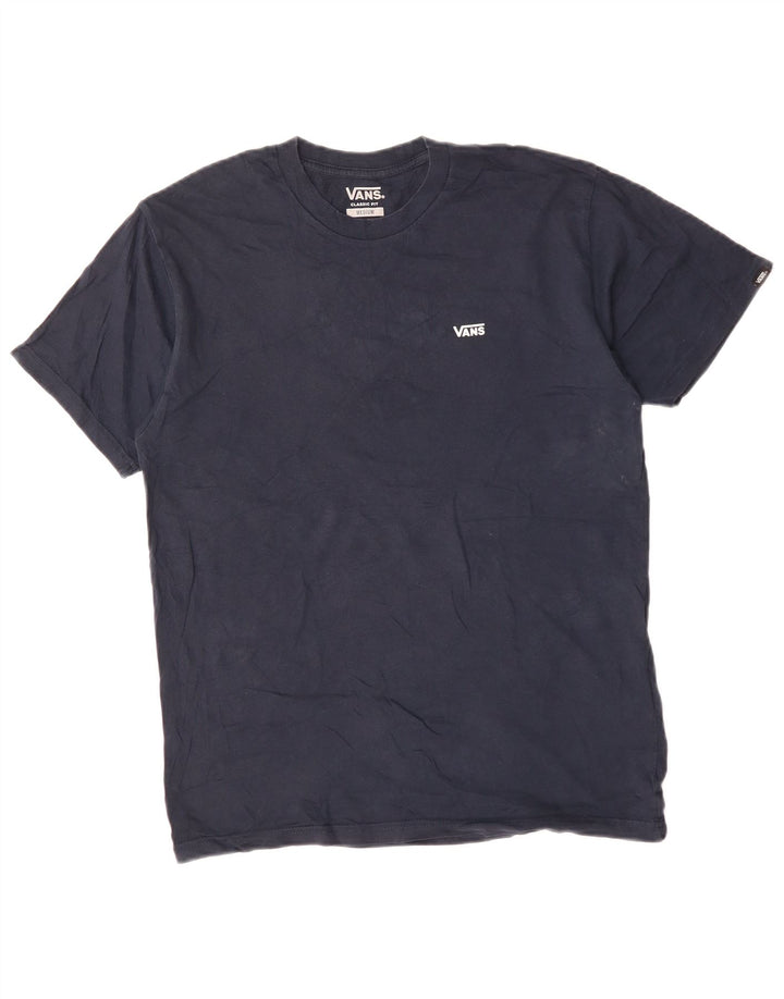 VANS Herre Classic Fit T-Shirt Top Medium Marineblå Bomuld