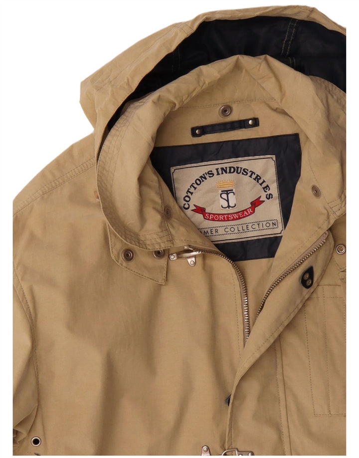 COTTON'S INDUSTRIES Herre Hooded Utility Jacket UK 42 XL Beige