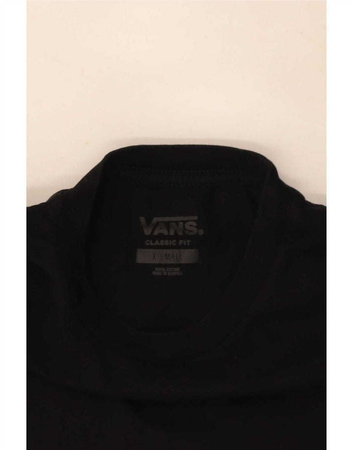 Vans Herre Classic Fit T-Shirt Top XS Sort Bomuld
