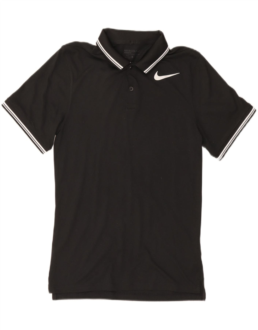 NIKE Dri Fit poloshirt til mænd, lille sort polyester