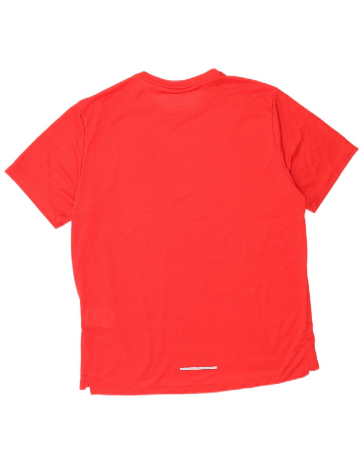 Nike Herre Dri Fit T-Shirt Top Stor Rød Polyester